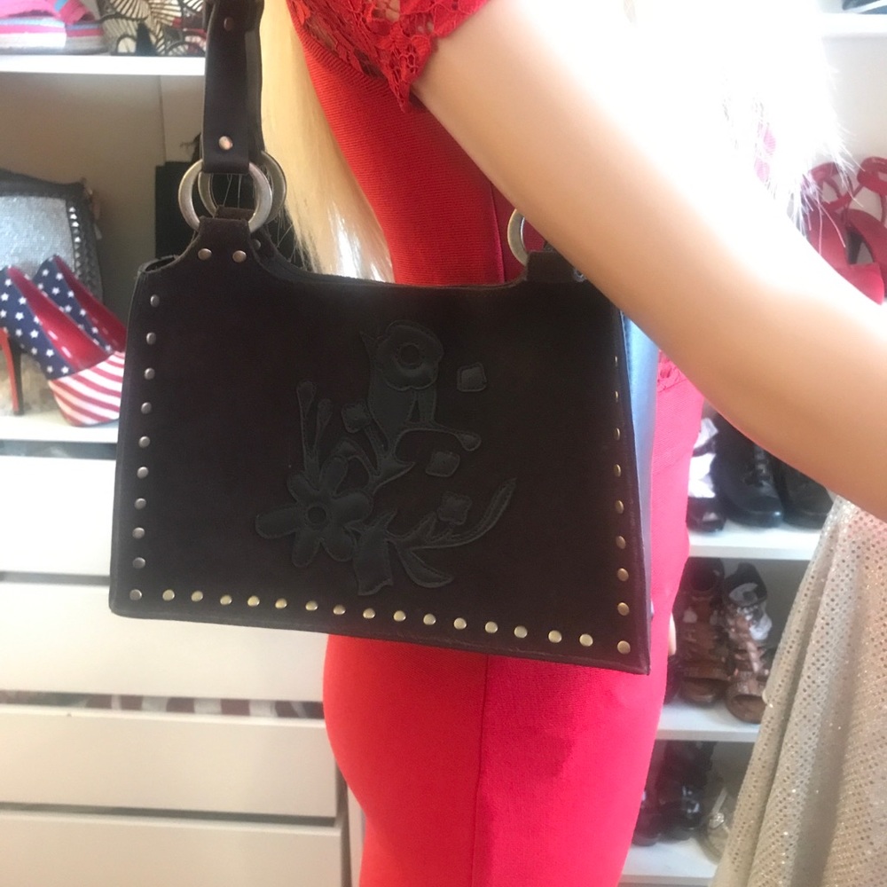 Express Chocolate Color Embroidery Bag - Picture 2 of 7